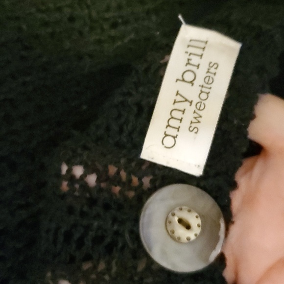 Amy Brill Black Sweater Cardigan Size OSFM - Picture 5 of 5